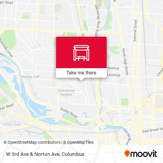 W 3rd Ave & Norton Ave map