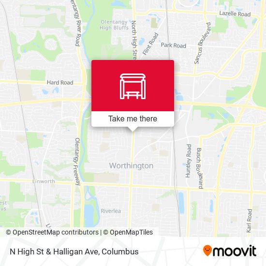 Mapa de N High St & Halligan Ave