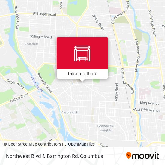 Northwest Blvd & Barrington Rd map