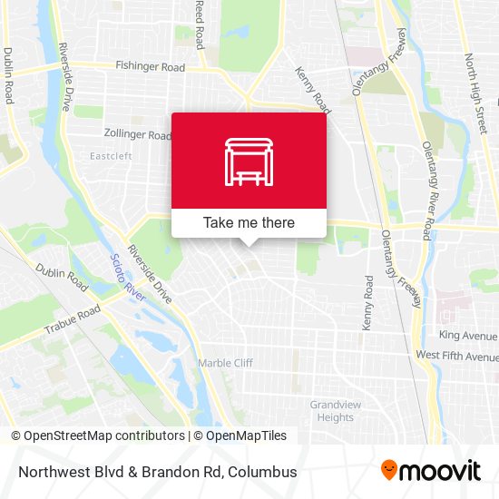 Northwest Blvd & Brandon Rd map