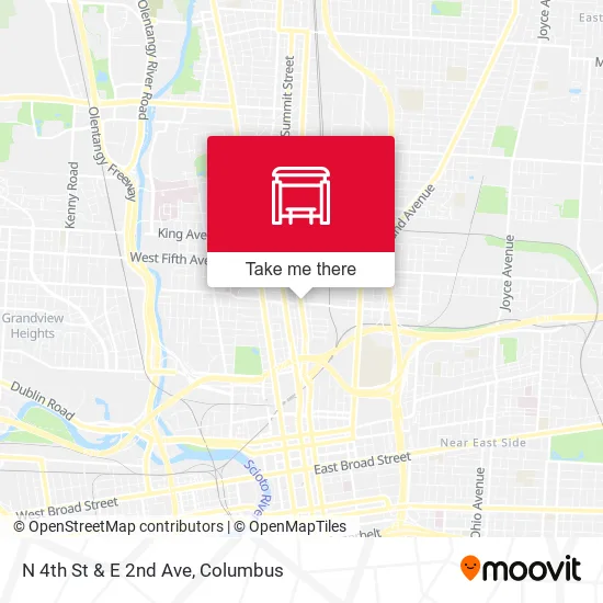 Mapa de N 4th St & E 2nd Ave