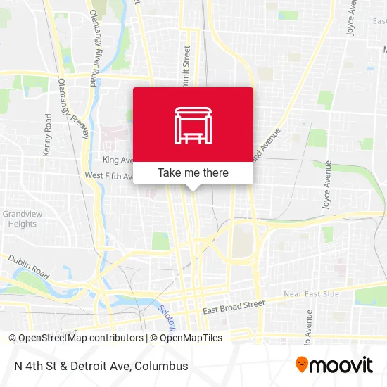 Mapa de N 4th St & Detroit Ave
