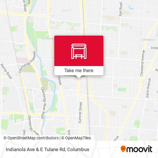 Indianola Ave & E Tulane Rd map