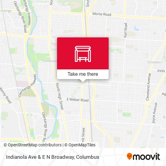 Mapa de Indianola Ave & E N Broadway