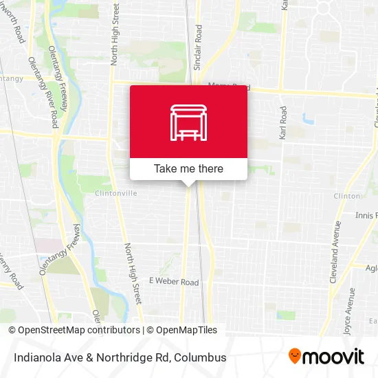 Indianola Ave & Northridge Rd map