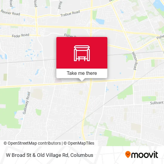W Broad St & Old Village Rd map