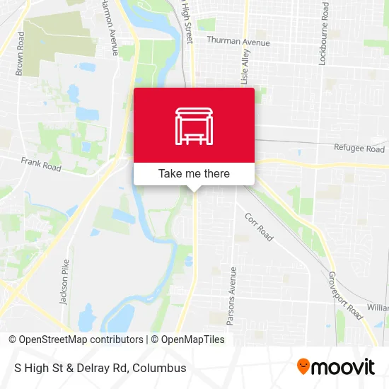 S High St & Delray Rd map