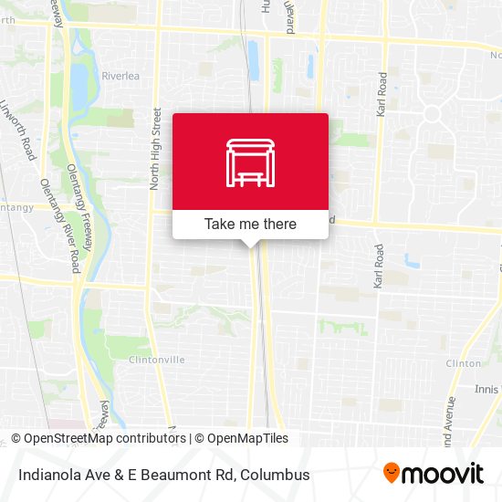 Indianola Ave & E Beaumont Rd map