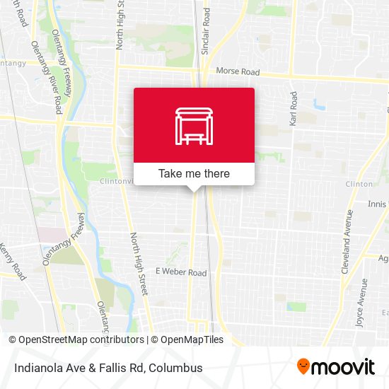 Indianola Ave & Fallis Rd map