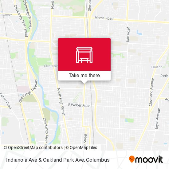 Indianola Ave & Oakland Park Ave map