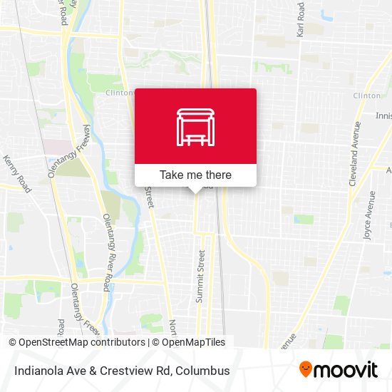 Indianola Ave & Crestview Rd map