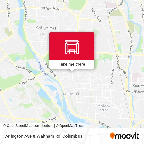 Arlington Ave & Waltham Rd map
