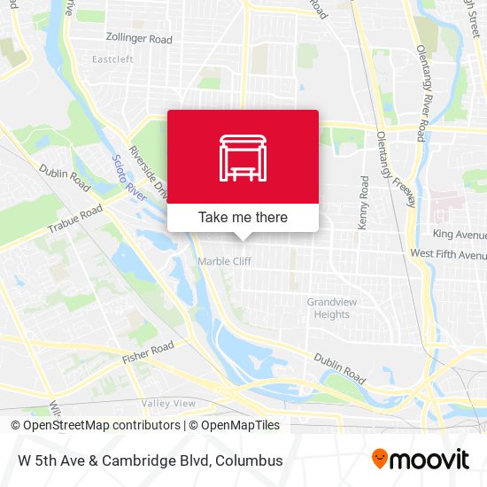 W 5th Ave & Cambridge Blvd map