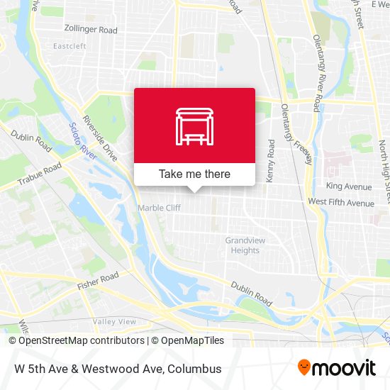 Mapa de W 5th Ave & Westwood Ave