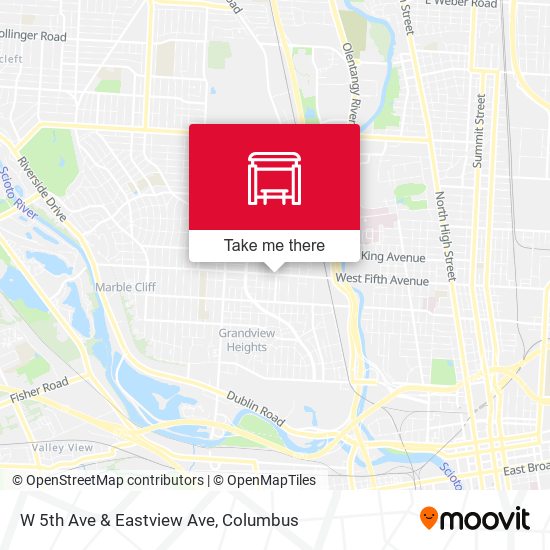 W 5th Ave & Eastview Ave map