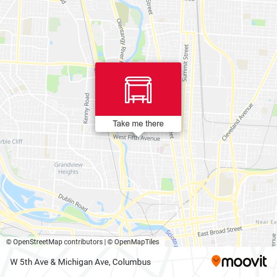 W 5th Ave & Michigan Ave map