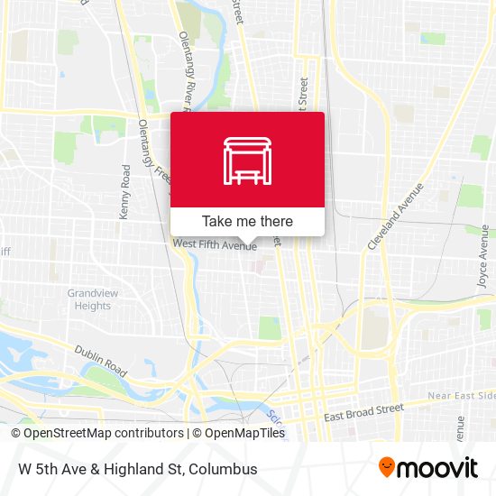 Mapa de W 5th Ave & Highland St