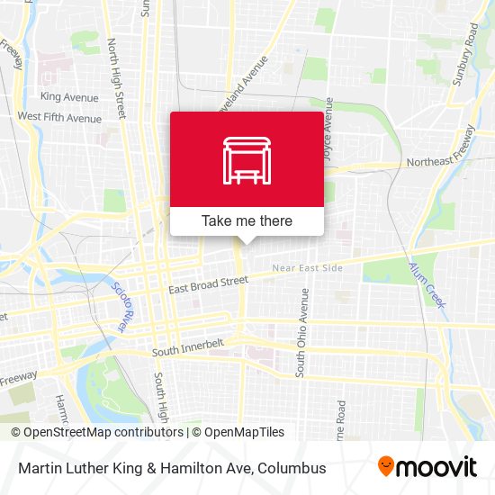 Martin Luther King & Hamilton Ave map