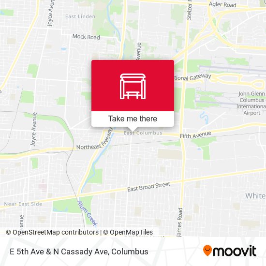 E 5th Ave & N Cassady Ave map