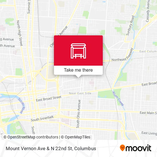 Mount Vernon Ave & N 22nd St map