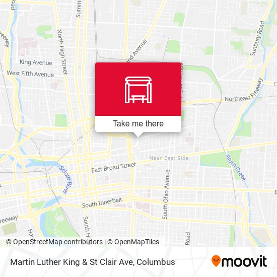 Martin Luther King & St Clair Ave map