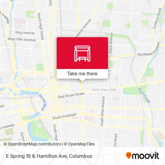 Mapa de E Spring St & Hamilton Ave