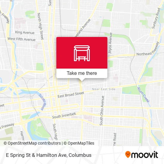 Mapa de E Spring St & Hamilton Ave