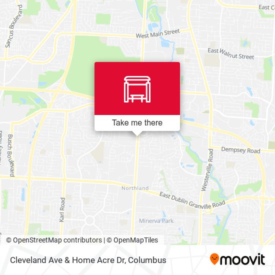 Mapa de Cleveland Ave & Home Acre Dr