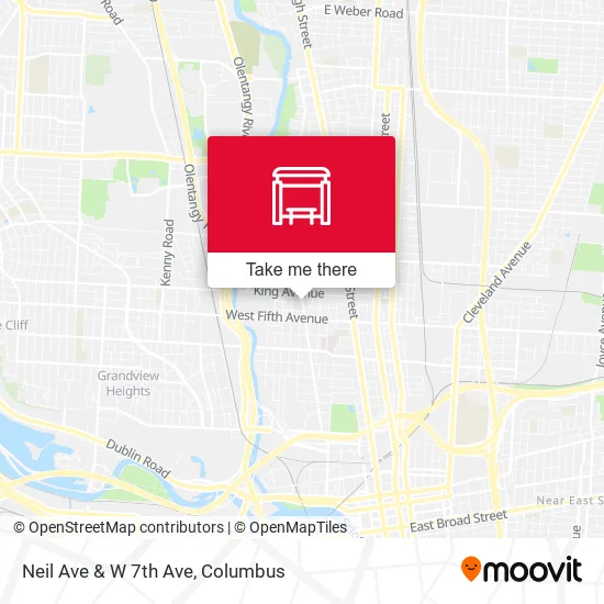 Neil Ave & W 7th Ave map