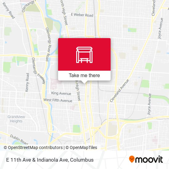 E 11th Ave & Indianola Ave map
