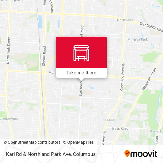 Karl Rd & Northland Park Ave map