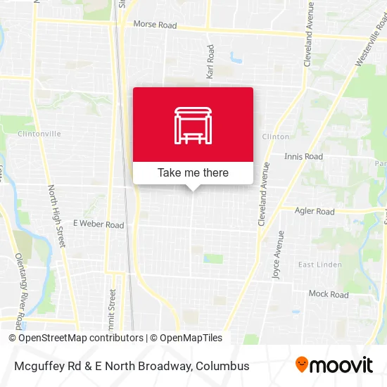 Mapa de Mcguffey Rd & E North Broadway