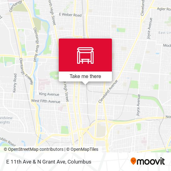 E 11th Ave & N Grant Ave map