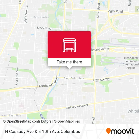 Mapa de N Cassady Ave & E 10th Ave