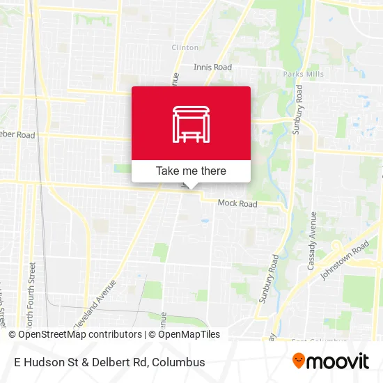 E Hudson St & Delbert Rd map