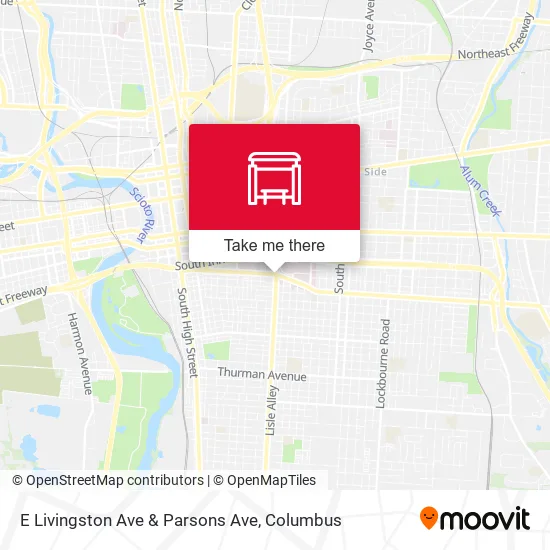 Mapa de E Livingston Ave & Parsons Ave