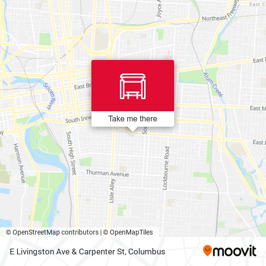 E Livingston Ave & Carpenter St map
