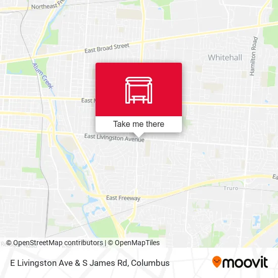 E Livingston Ave & S James Rd map