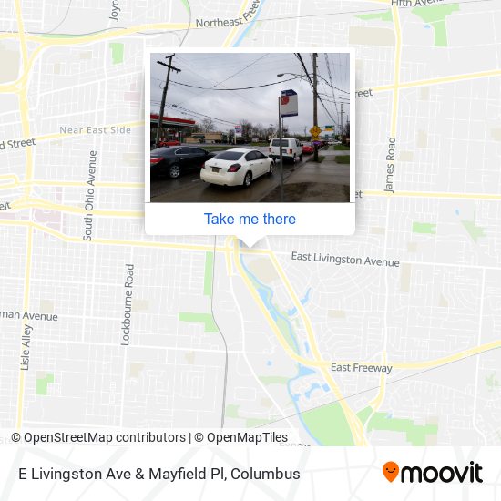 E Livingston Ave & Mayfield Pl map