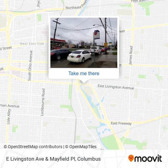 E Livingston Ave & Mayfield Pl map