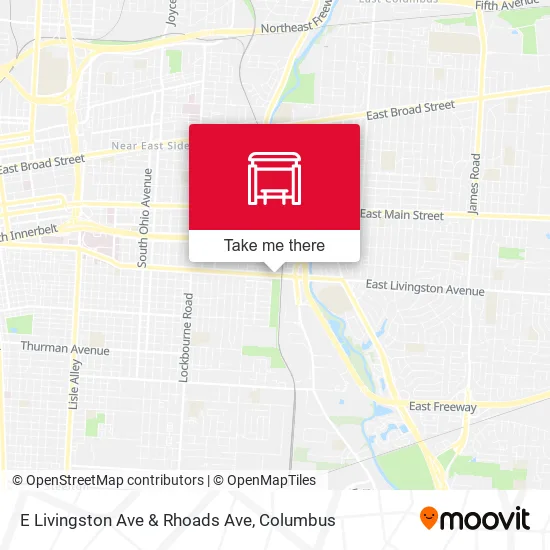 E Livingston Ave & Rhoads Ave map