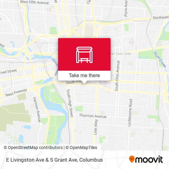 Mapa de E Livingston Ave & S Grant Ave