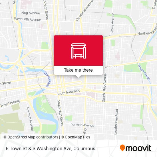 E Town St & S Washington Ave map
