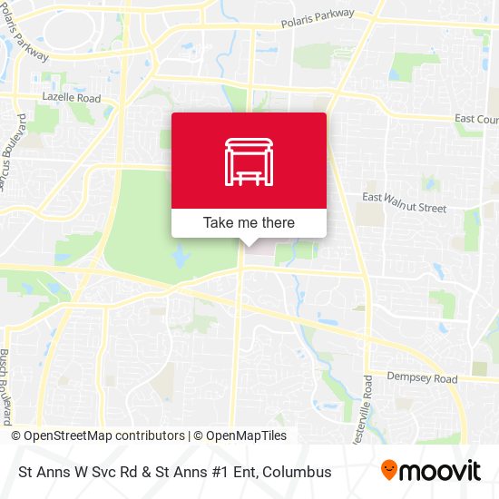 St Anns W Svc Rd & St Anns #1 Ent map