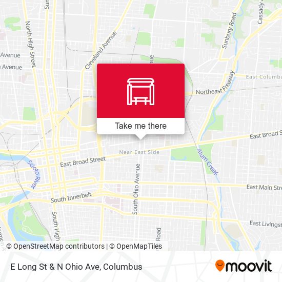 E Long St & N Ohio Ave map
