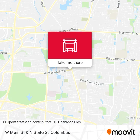 W Main St & N State St map