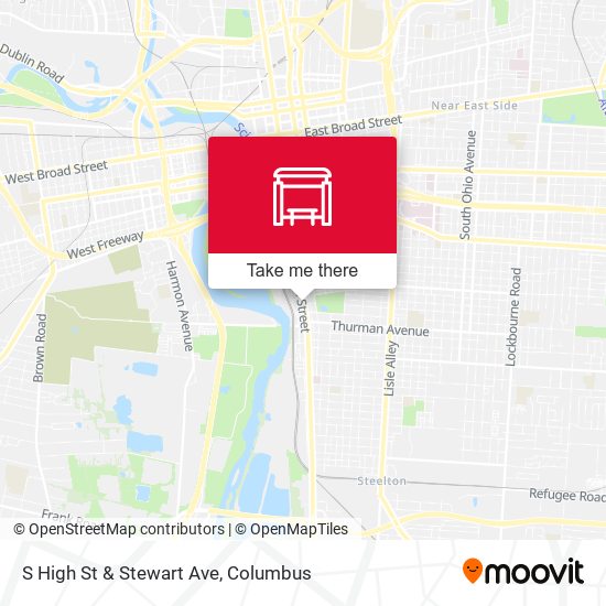 Mapa de S High St & Stewart Ave