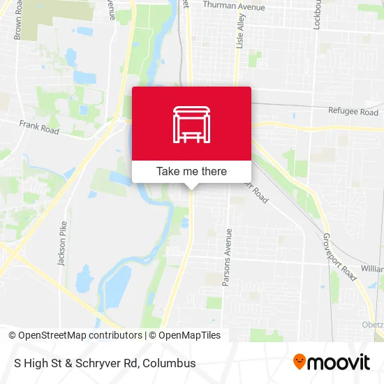 S High St & Schryver Rd map