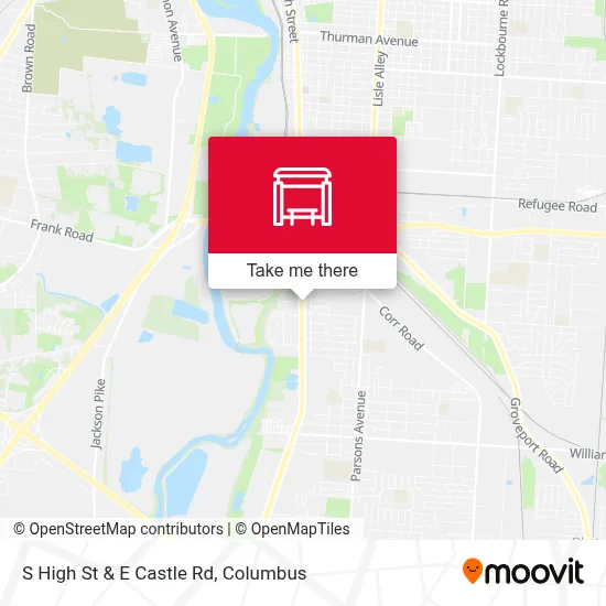 S High St & E Castle Rd map