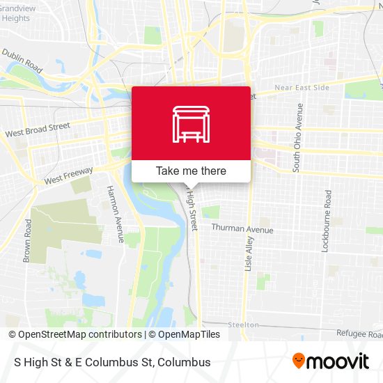 S High St & E Columbus St map